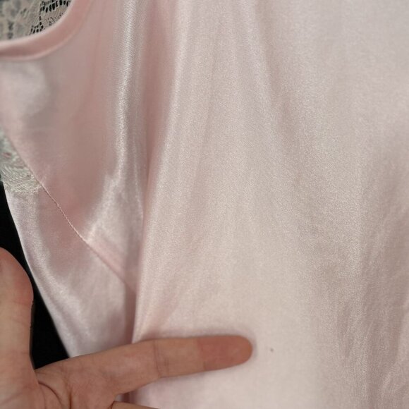 Morgan Taylor Intimates Women's Lace Trim Chemise Nightgown M Petal Pink - Picture 7 of 9